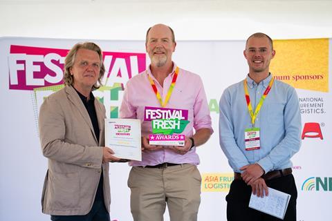 Spinnaker MD Robert Goldsmith (centre) picked up the Marketing Magic Award for the campaigns it ran with UK & Ireland Mushroom Producers